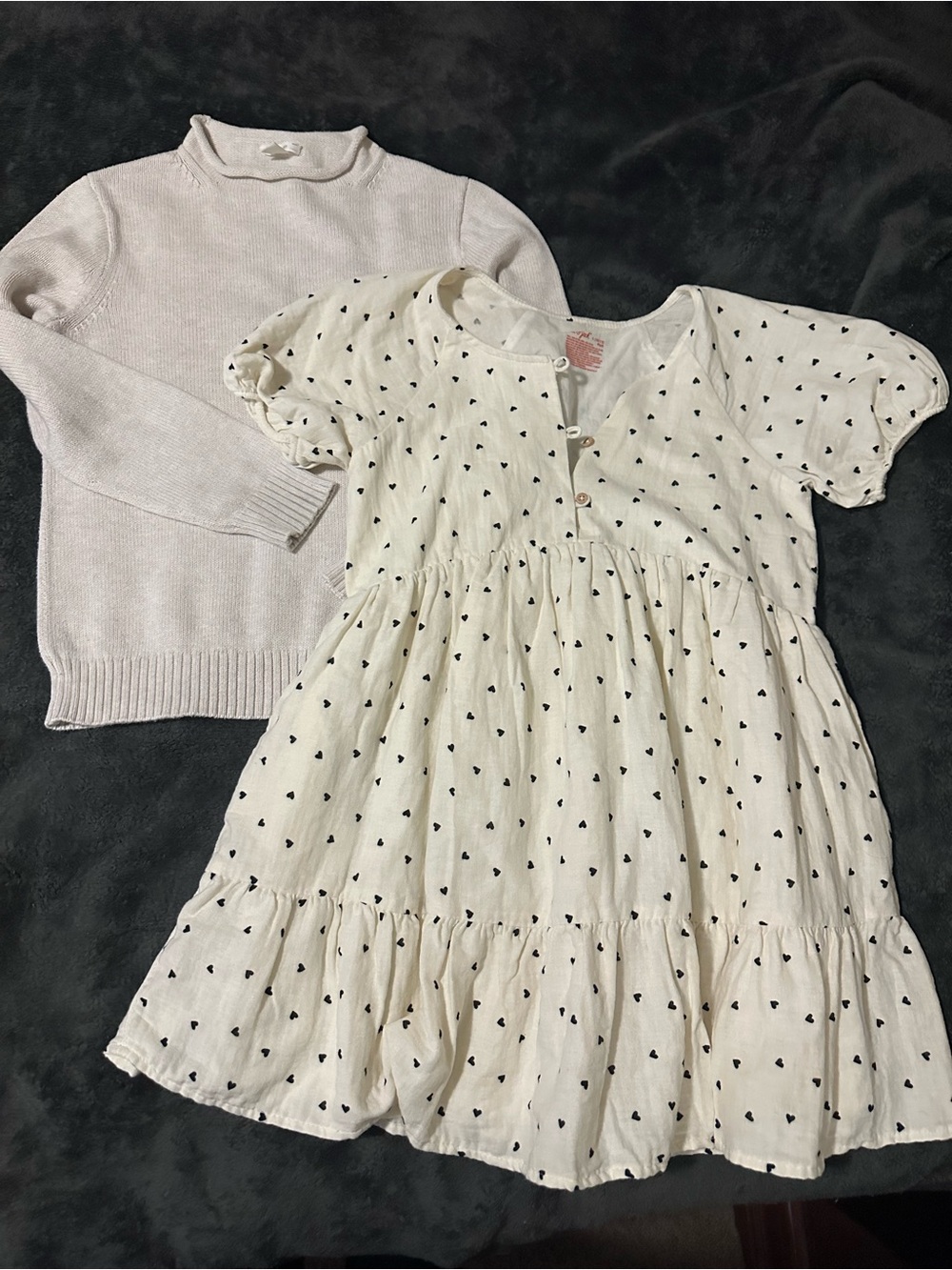 Crewcuts & Cat & Jack Girls Bundle | Sweater & Heart Dress | Size L (10-12)